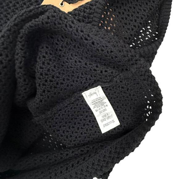 Stussy Mesh Knit Sweater Tank Top O'Dyed Mens Size Small NEW - Picture 8 of 8